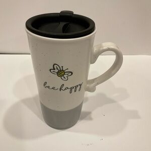 NEVER USED- SHEFFIELD HOME BEE HAPPY MUG w LID